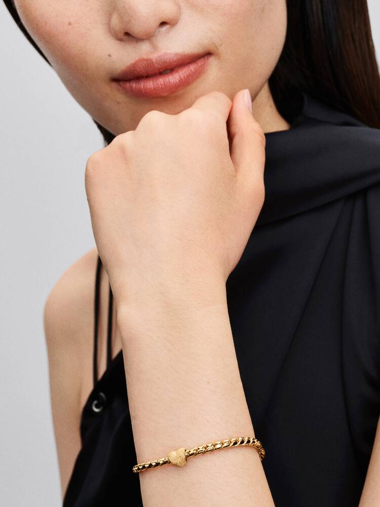 Pandora Textured Heart Mini Charm