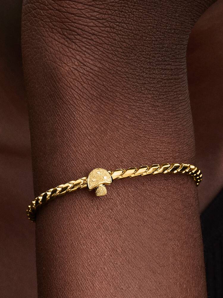 Pandora Textured Mushroom Mini Charm