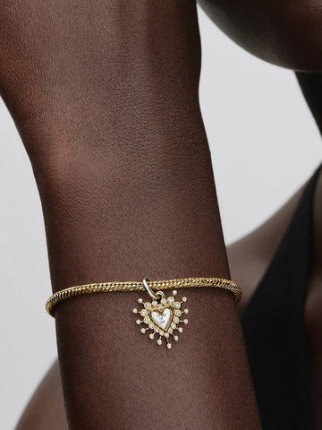 Pandora Radiant Heart Double Dangle Charm
