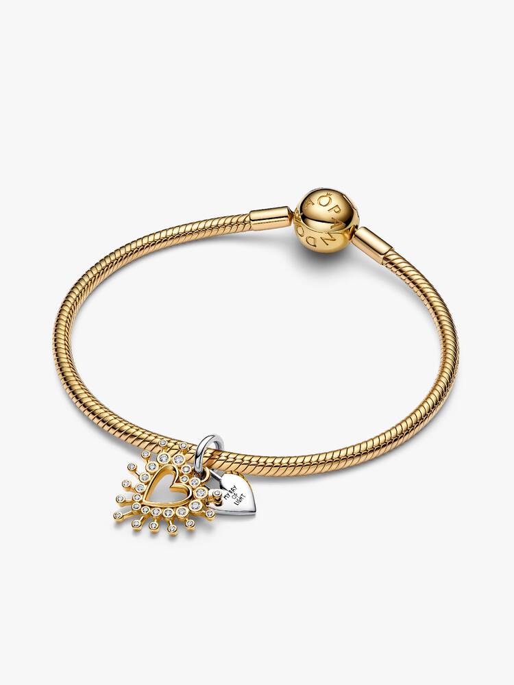 Pandora Radiant Heart Double Dangle Charm