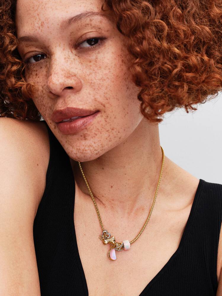 Pandora Sparkling Crescent Moon Dangle Charm