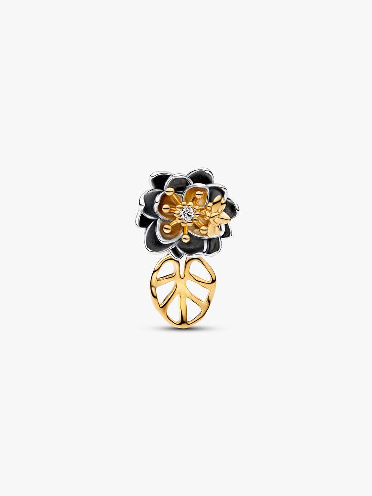 Pandora Disney Princess Tiana Water Lily Lab-grown Diamond Charm