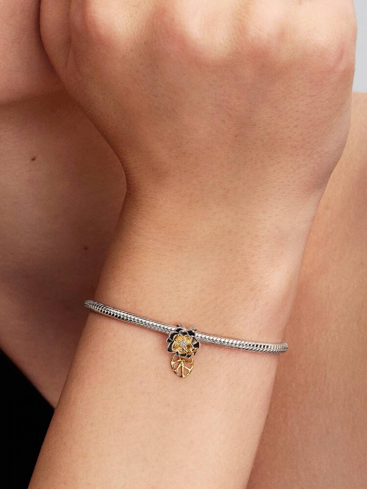 Pandora Disney Princess Tiana Water Lily Lab-grown Diamond Charm