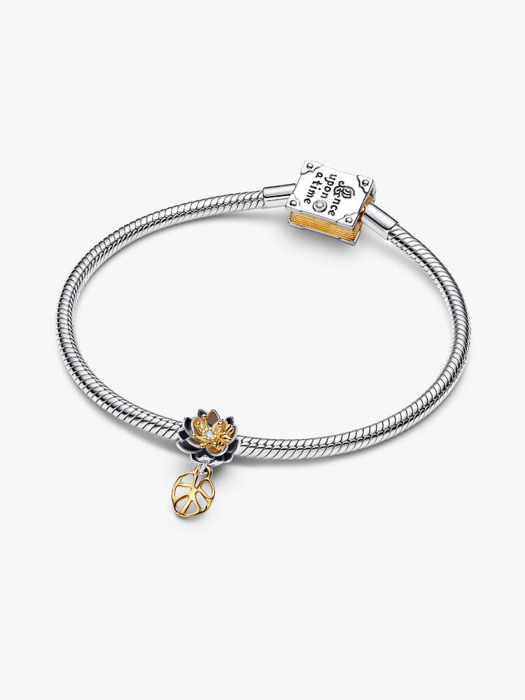 Pandora Disney Princess Tiana Water Lily Lab-grown Diamond Charm