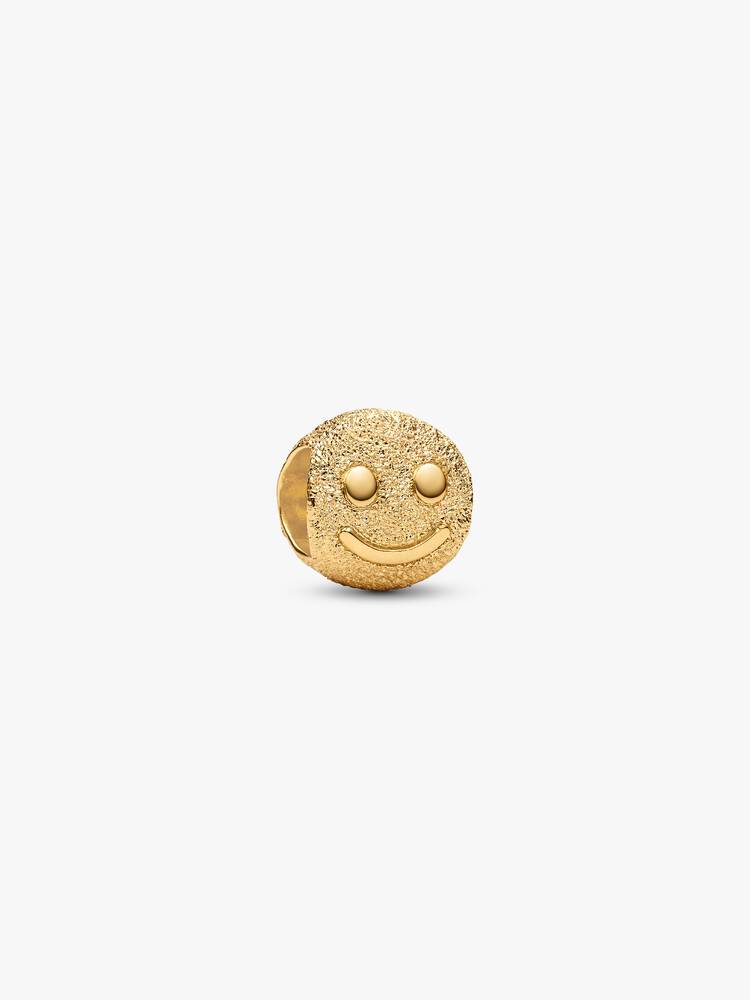 Pandora Textured Happy Face Mini Charm