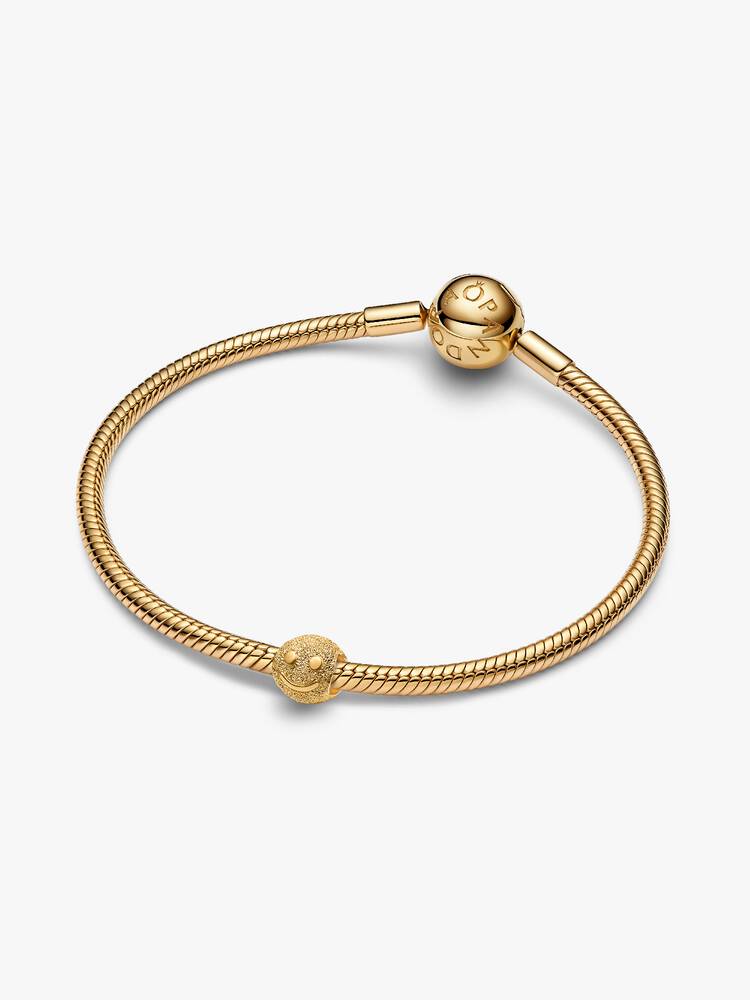 Pandora Textured Happy Face Mini Charm