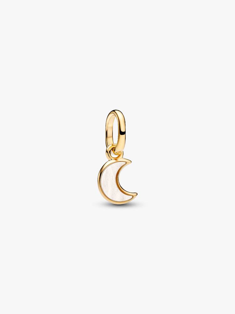 Pandora White Crescent Moon Mini Dangle Charm 764614C01