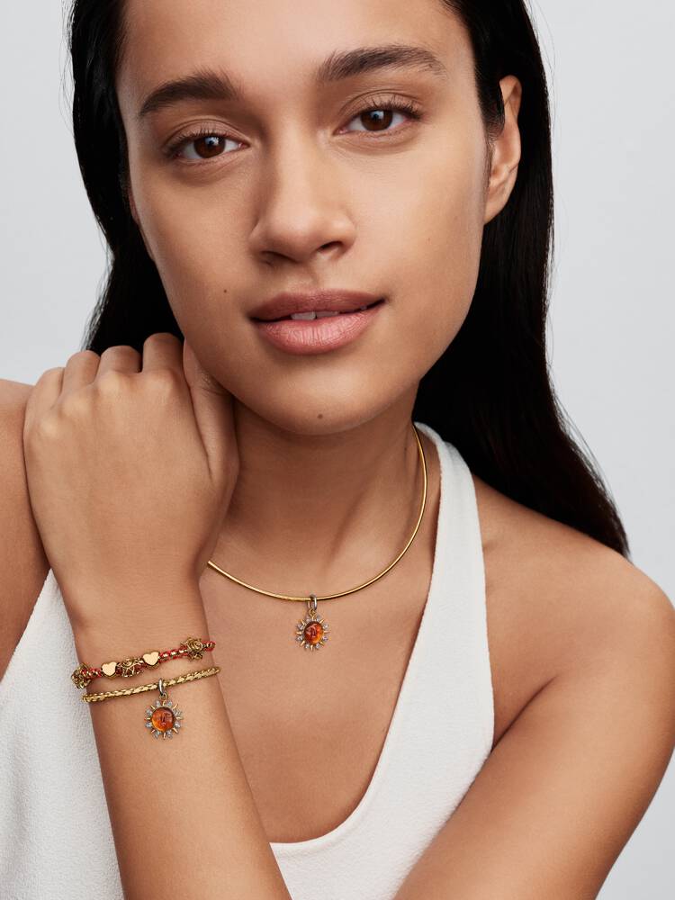 Pandora Swirling Sun Two-Tone Dangle Charm