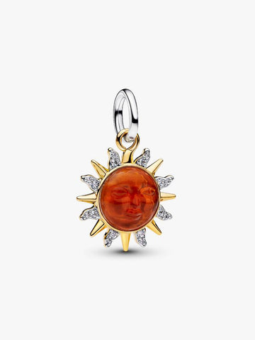 Pandora Swirling Sun Two-Tone Dangle Charm