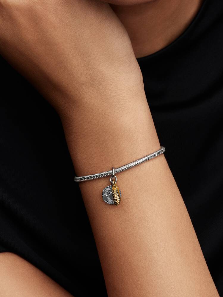 Pandora Engravable Soccer Shoe Double Dangle Charm