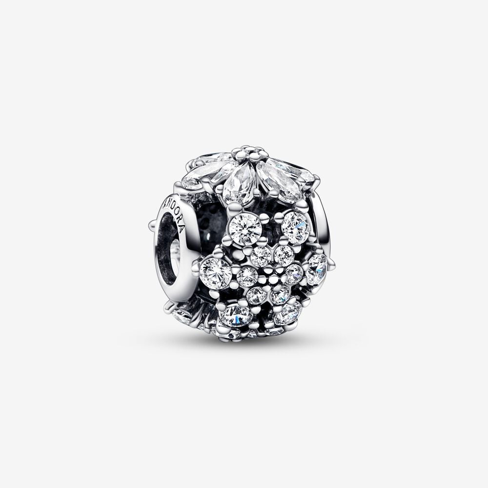 Pandora Sparkling Herbarium Round Cluster Silver Charm