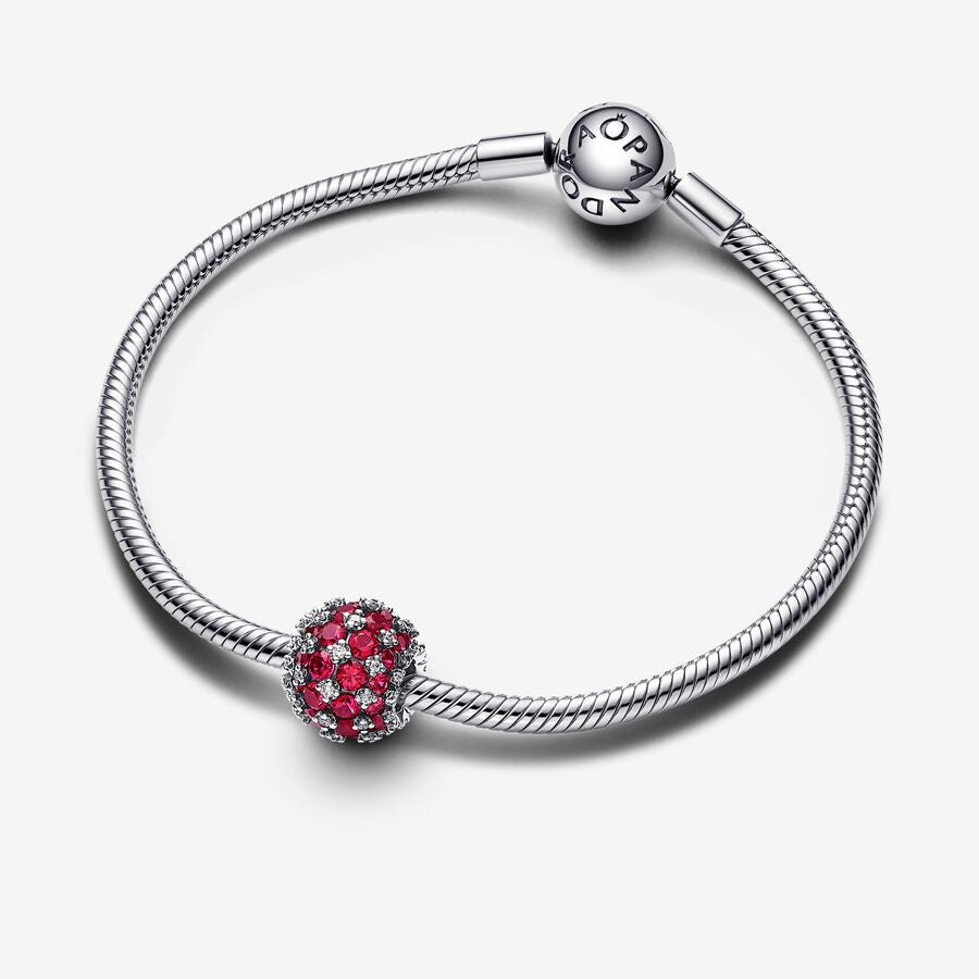 Pandora Sparkling Pave Round Pink Charm