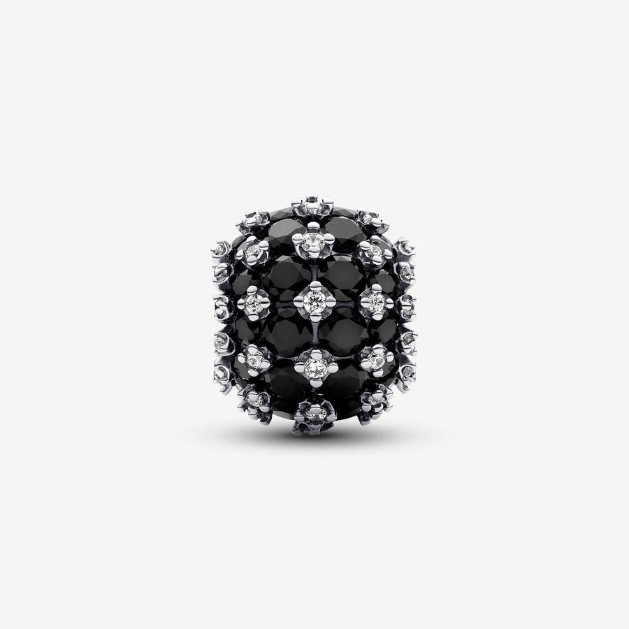 Pandora Sparkling Pave Round Black Charm