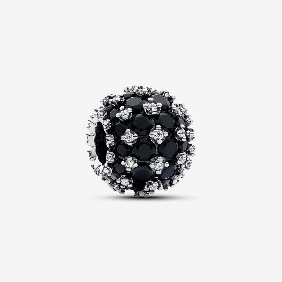 Pandora Sparkling Pave Round Black Charm