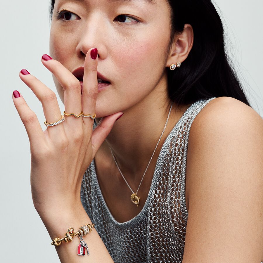 Pandora Lucky Amulet Double Dangle Charm