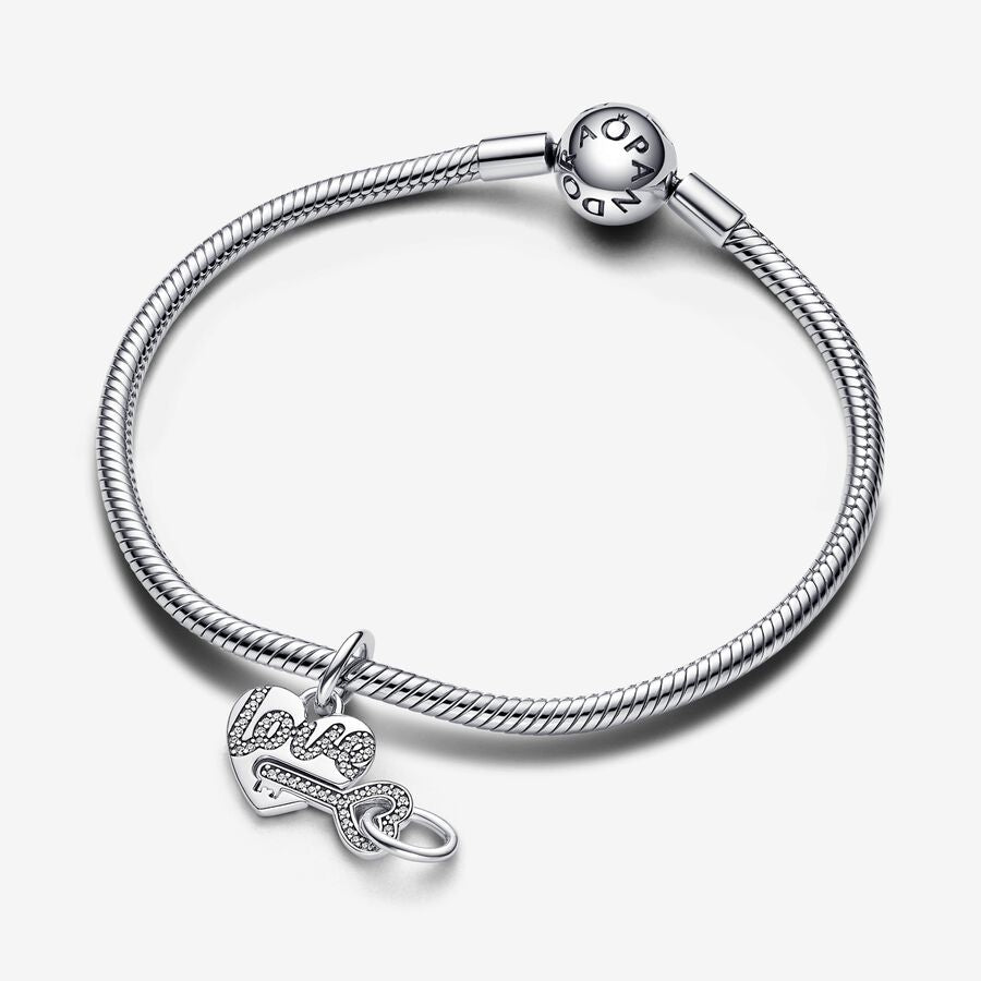 Pandora Splittable Heart &amp; Key Dangle Charm