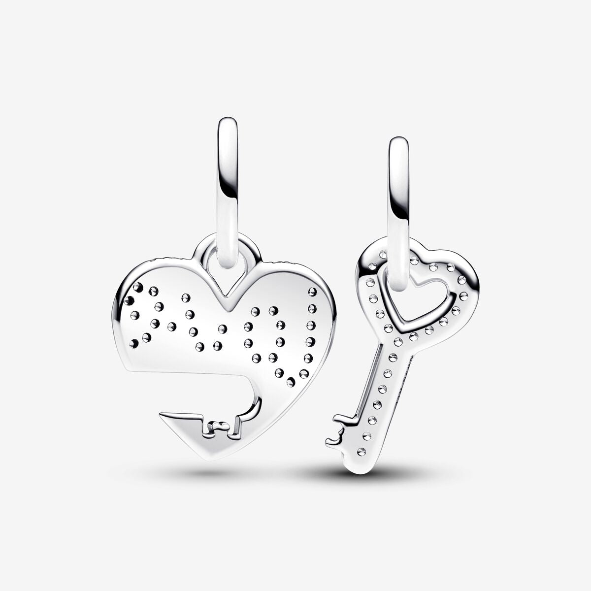 Pandora Splittable Heart &amp; Key Dangle Charm