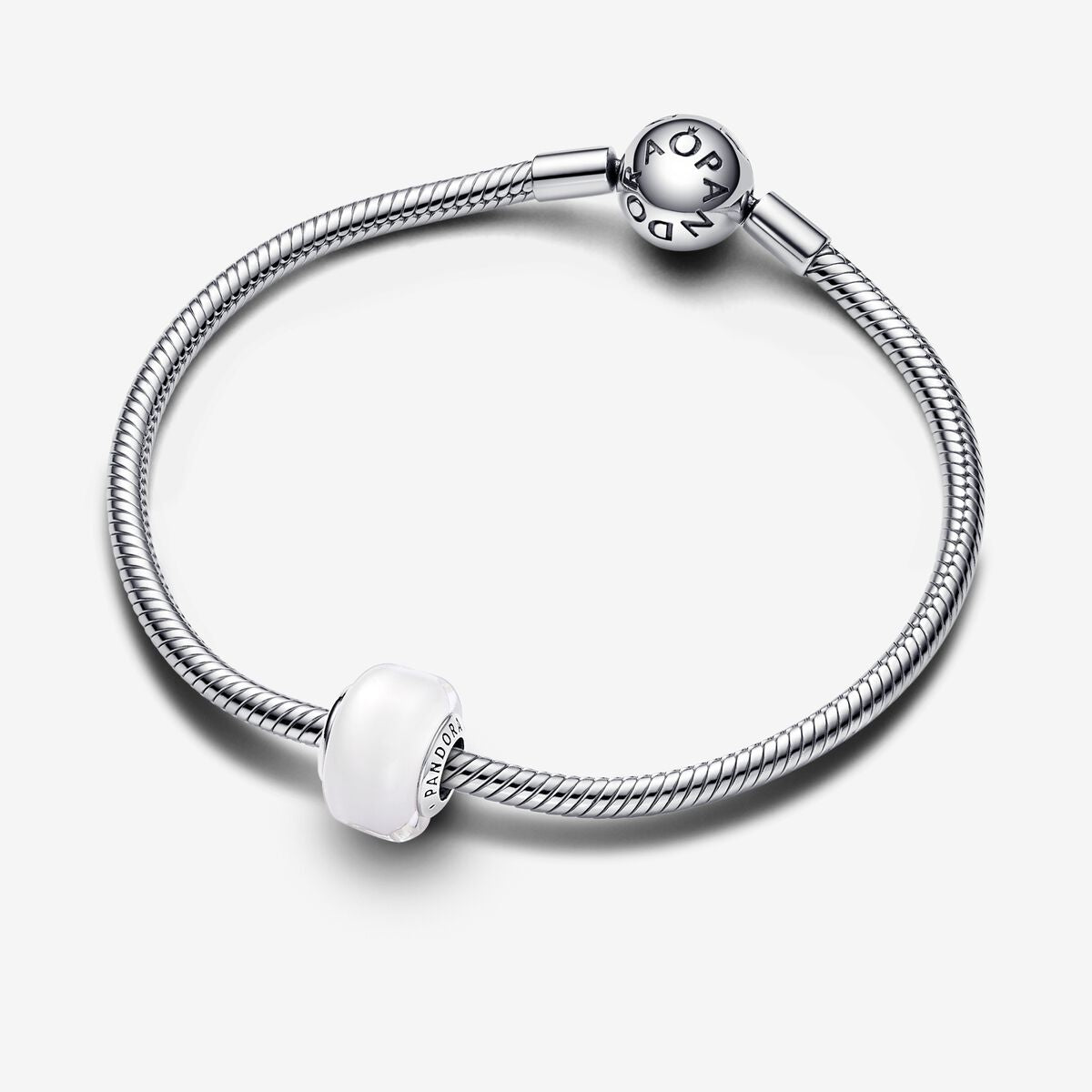 Pandora White Mini Murano Glass Charm