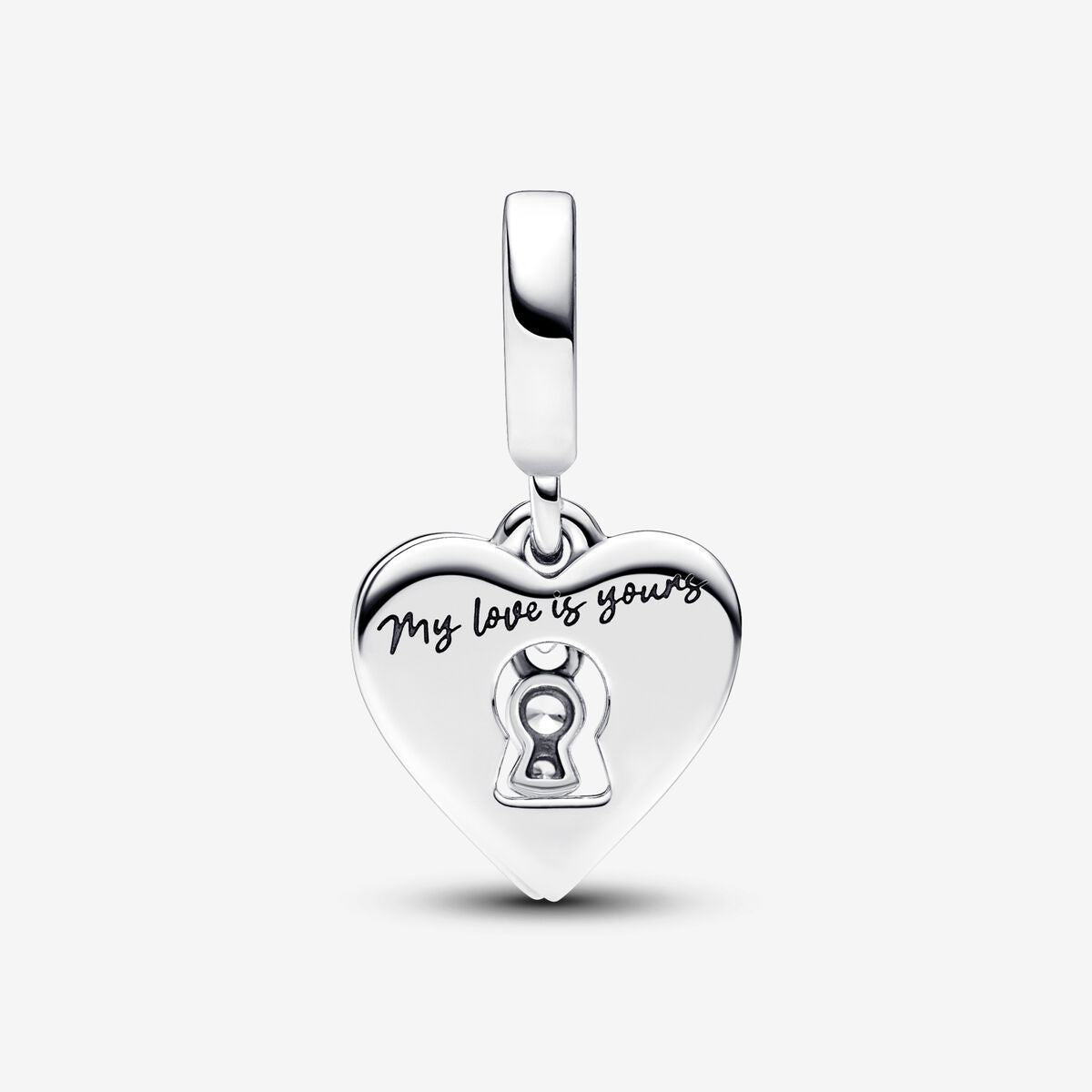 Pandora Red Heart &amp; Keyhole Double Dangle Charm