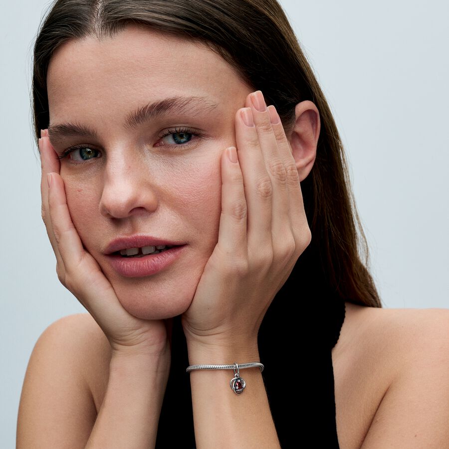 Pandora Red Eternity Circle Dangle Charm