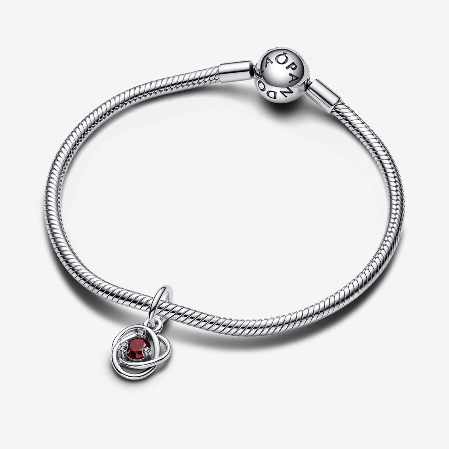 Pandora Red Eternity Circle Dangle Charm