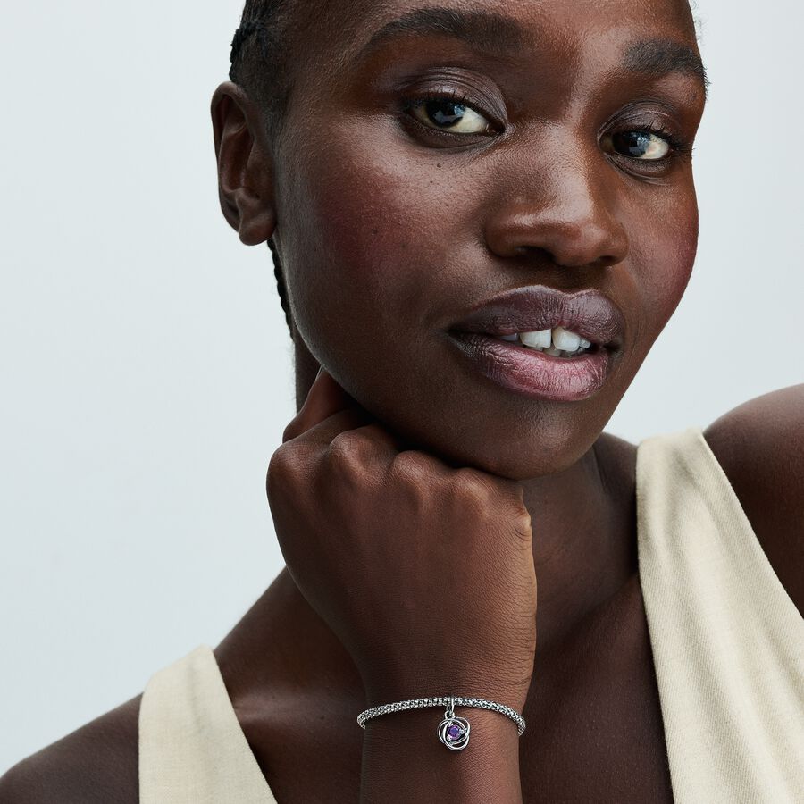 Pandora Purple Eternity Circle Dangle Charm