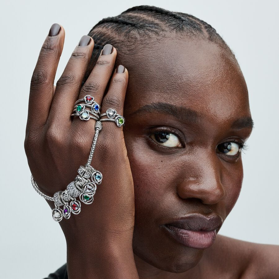 Pandora Purple Eternity Circle Dangle Charm