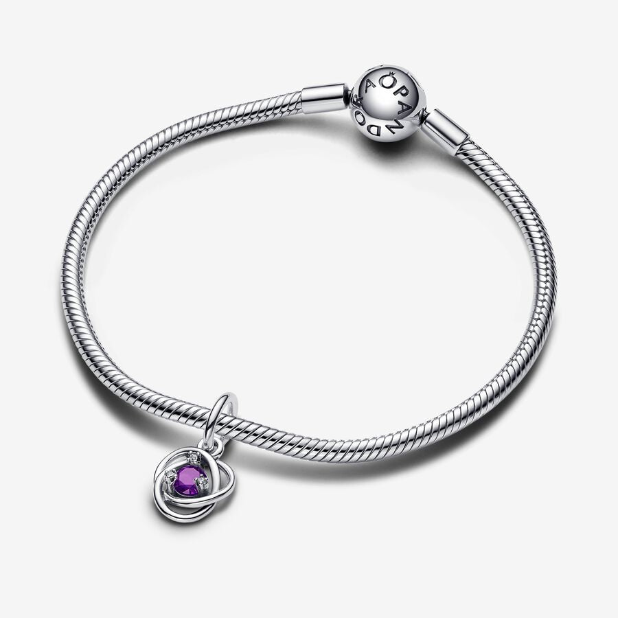 Pandora Purple Eternity Circle Dangle Charm