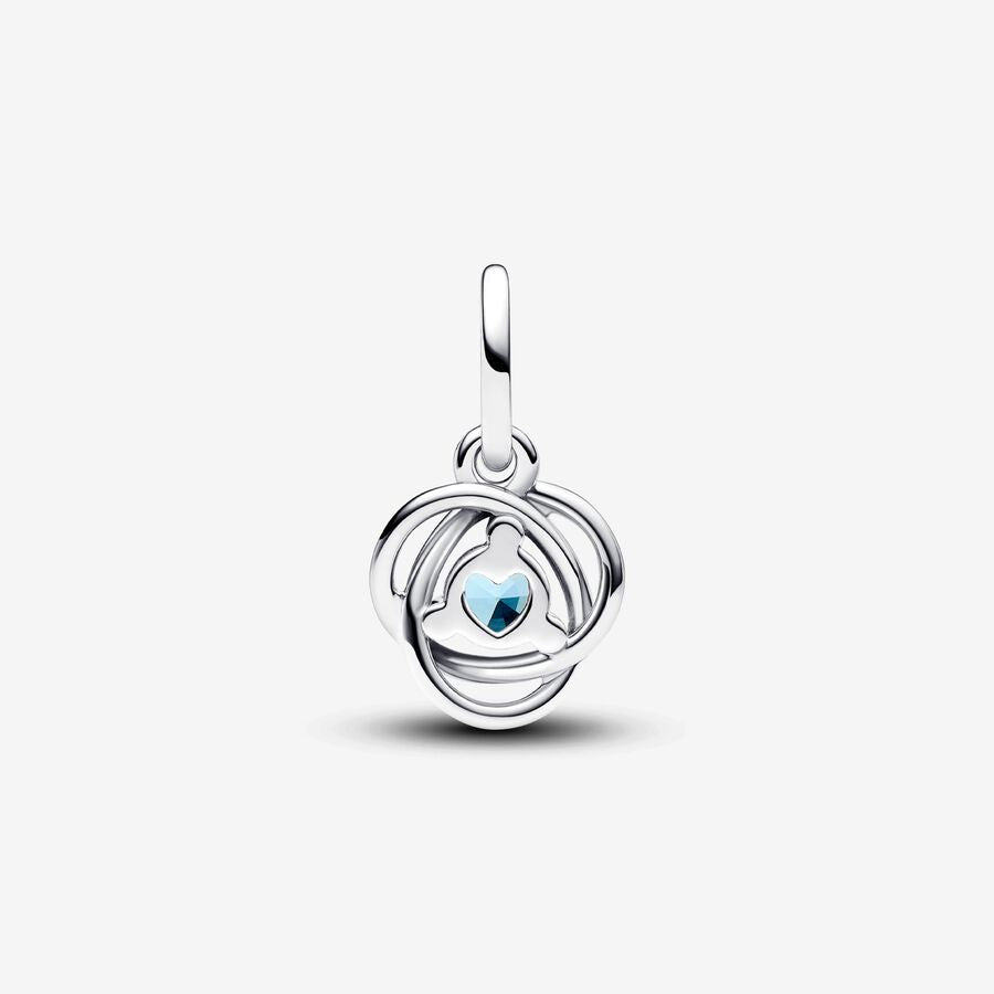 Pandora Sea Aqua Blue Eternity Circle Dangle Charm