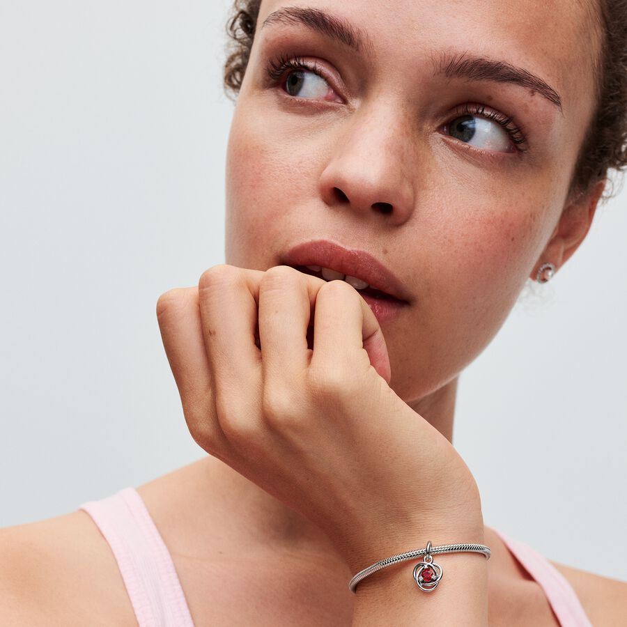 Pandora True Red Eternity Circle Dangle Charm