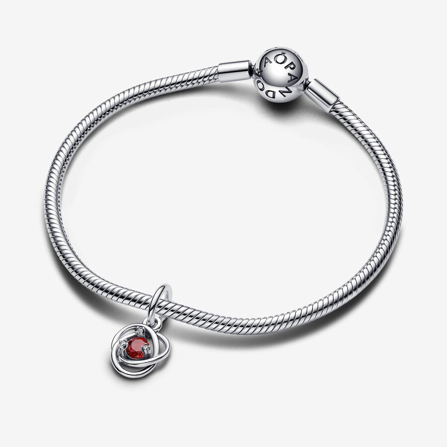 Pandora True Red Eternity Circle Dangle Charm
