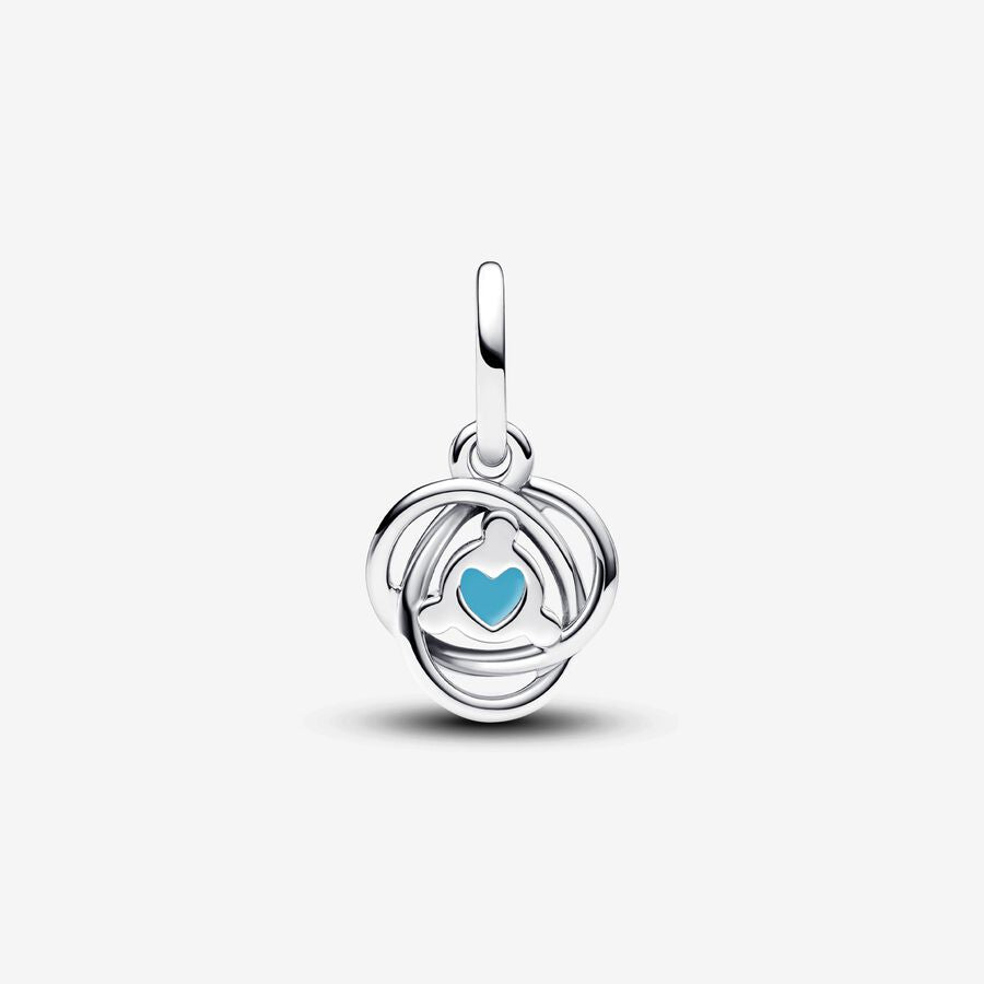 Pandora Turquoise Blue Eternity Circle Dangle Charm