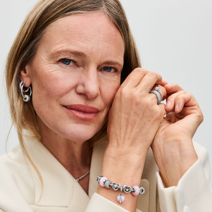 Pandora Openwork Mum &amp; Heart Charm