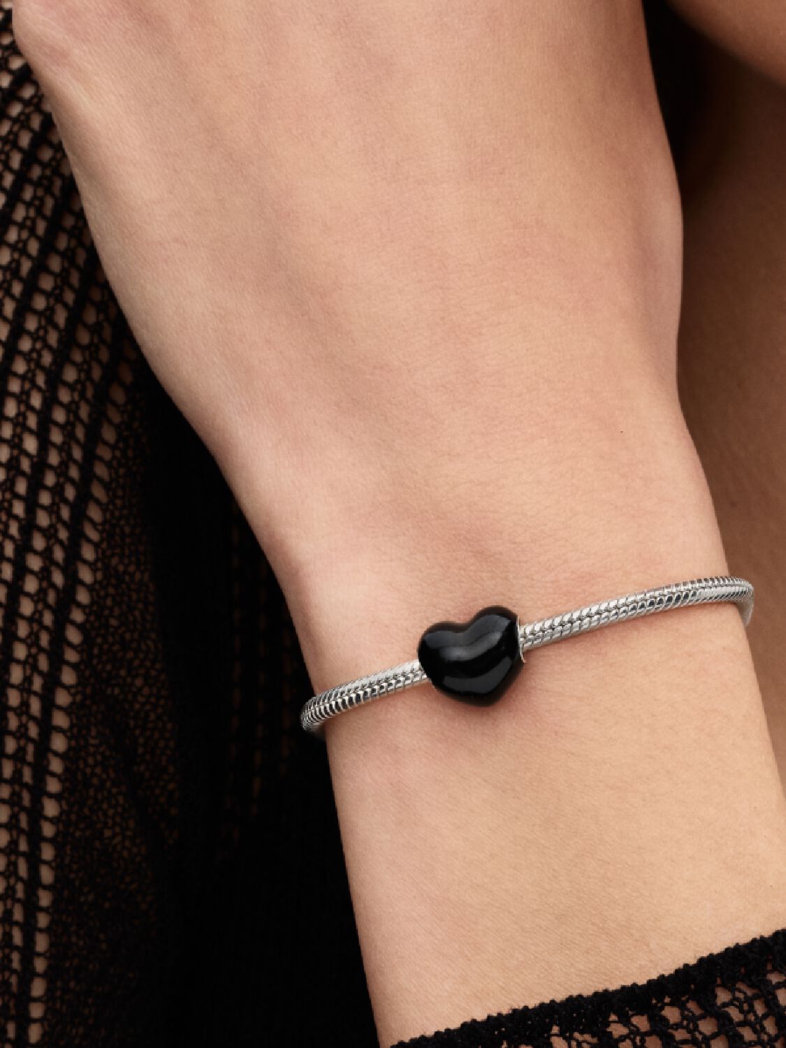 Pandora Black Heart Charm