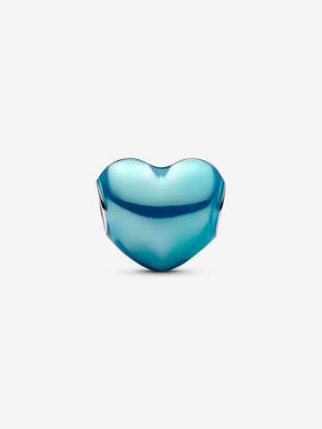 Pandora Metallic Sky Blue Heart Charm