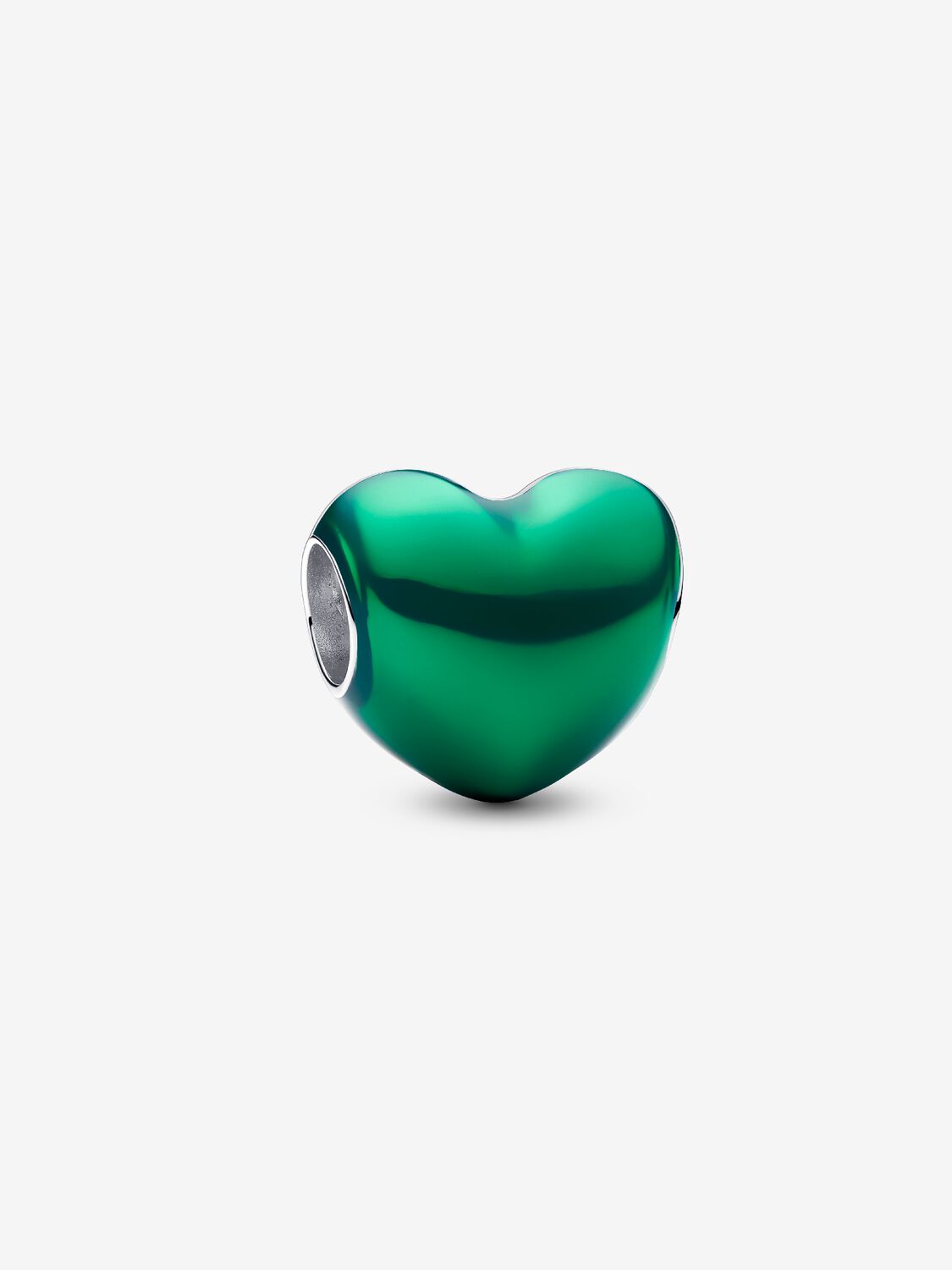 Pandora Metallic Green Heart Charm