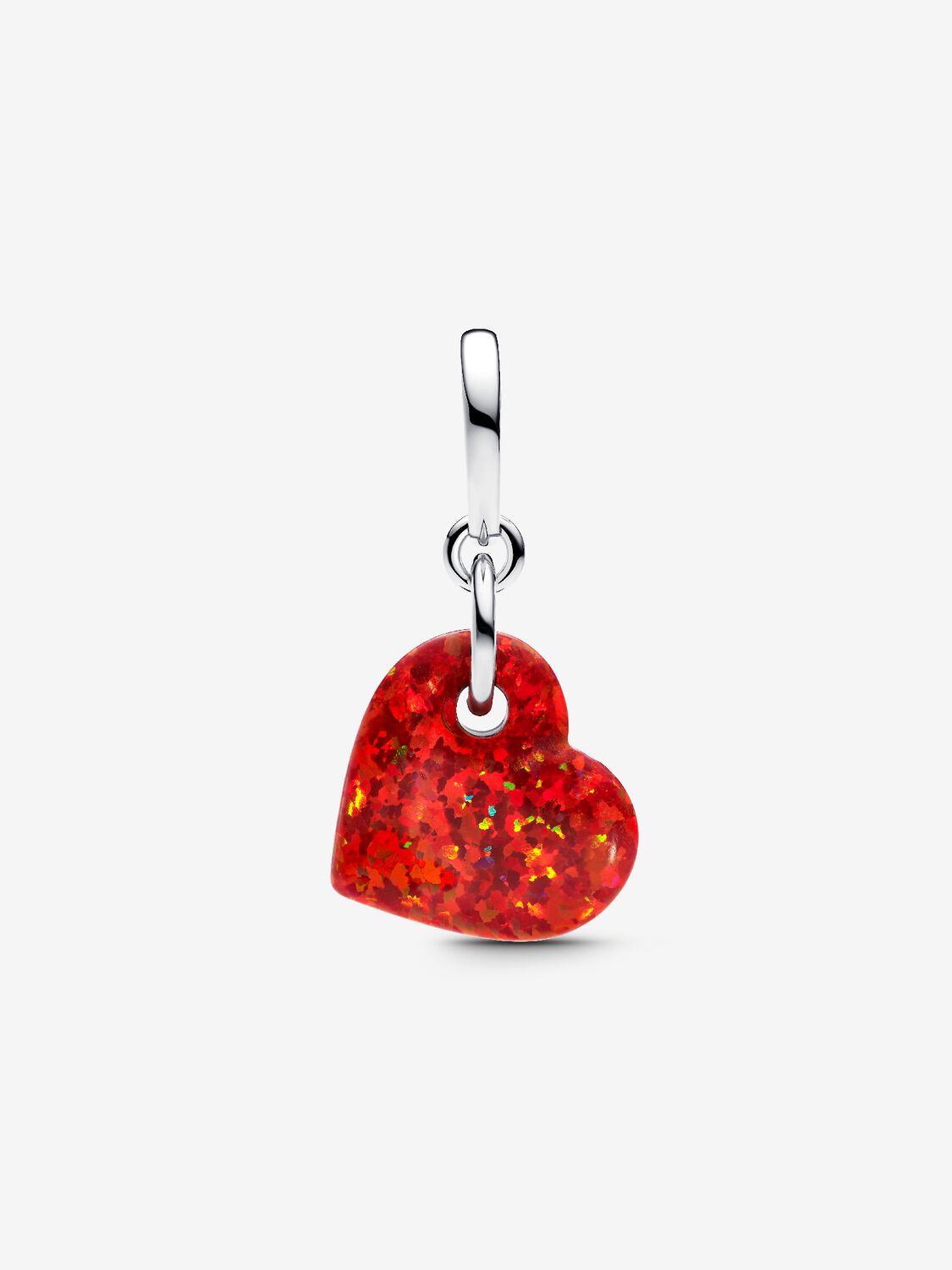 Pandora Opalescent Red Heart Dangle Charm