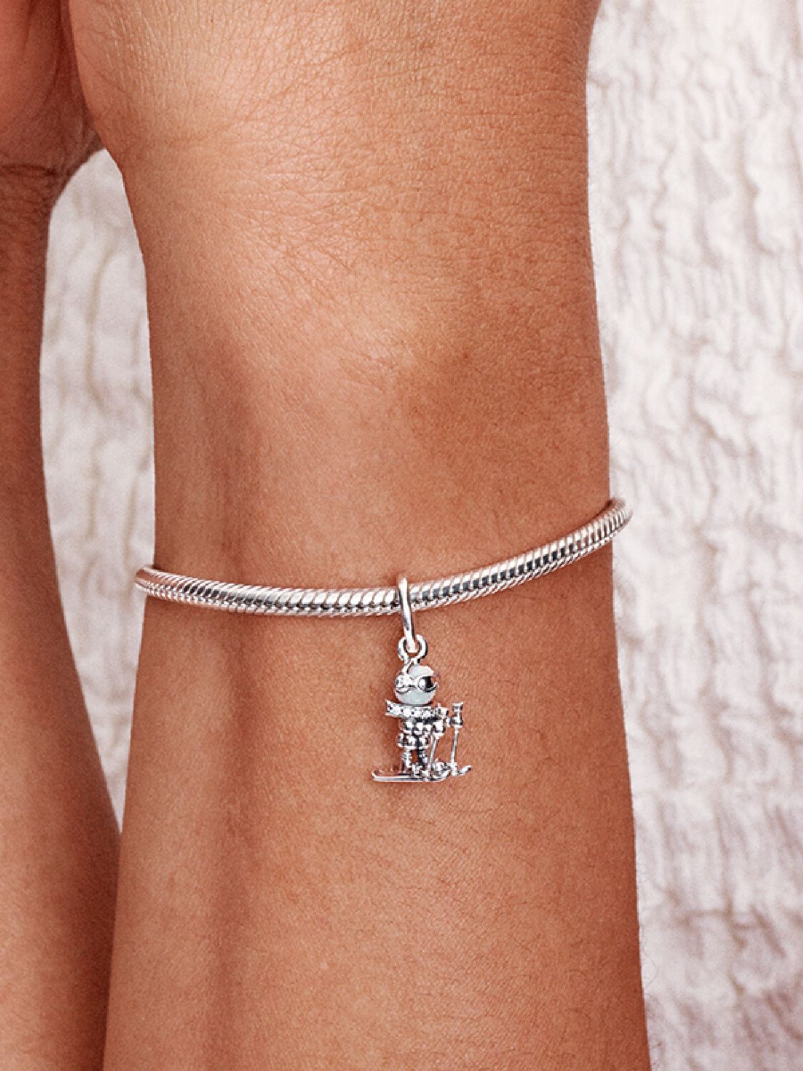 Pandora Skier Dangle Charm