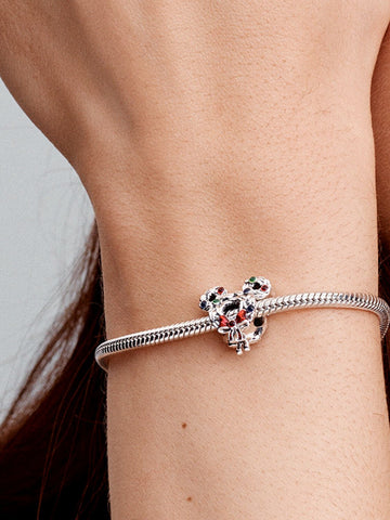 Pandora Disney Mickey Mouse Christmas Wreath Charm