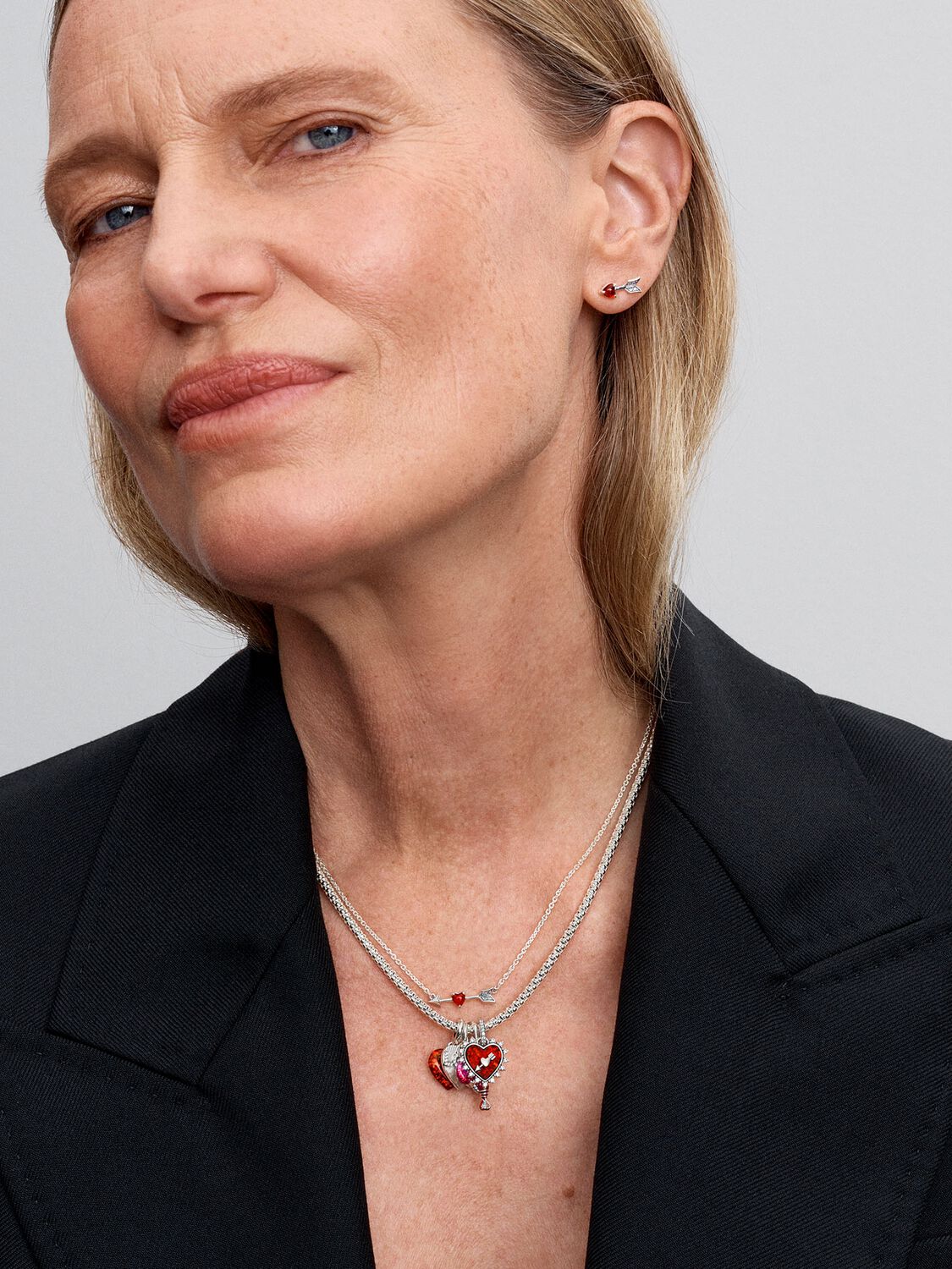 Pandora Spinnable Arrow Heart Dangle Charm