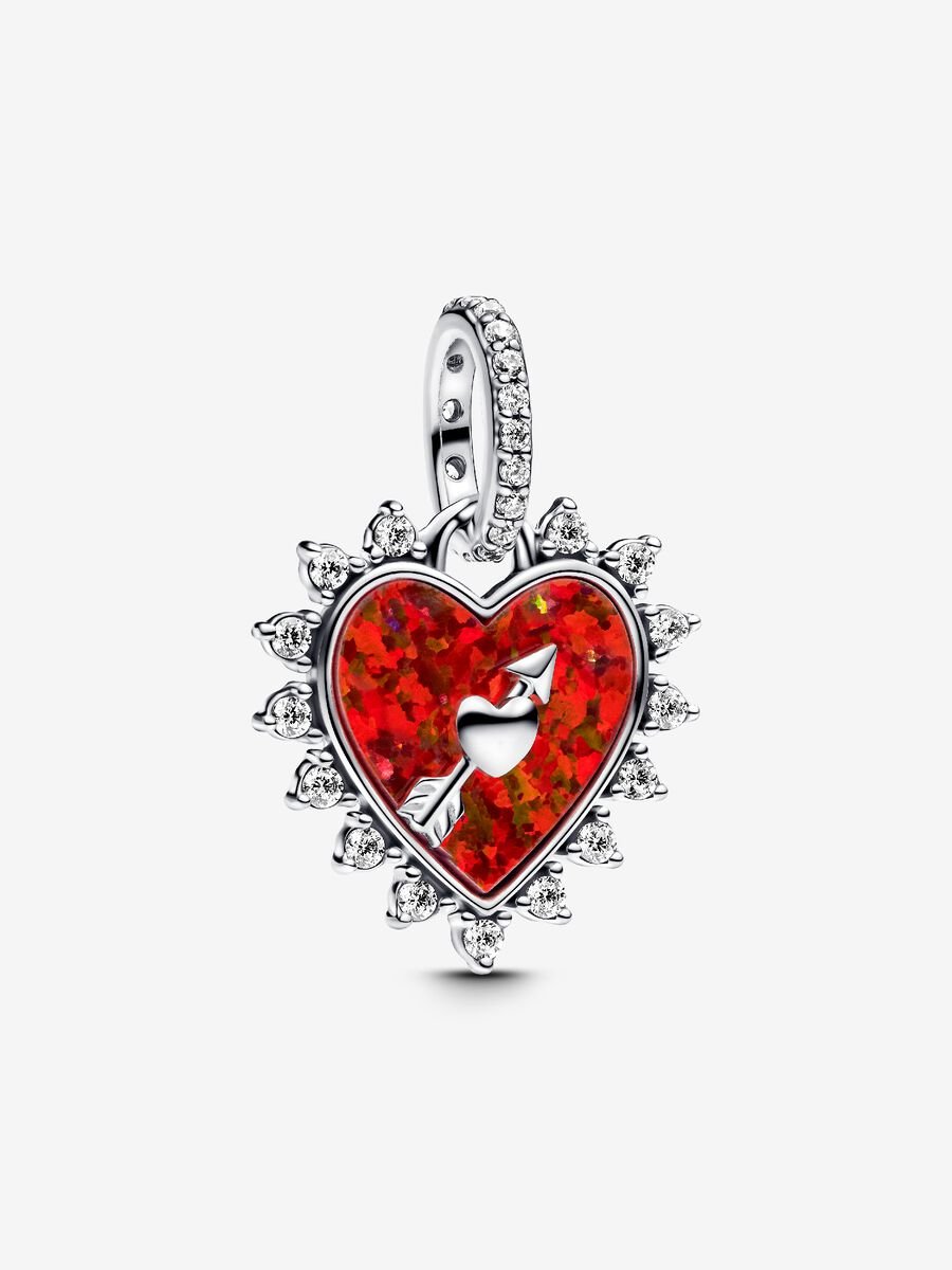 Pandora Spinnable Arrow Heart Dangle Charm