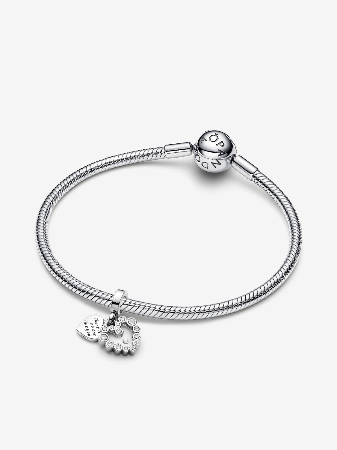 Pandora Sparkling Heart Double Dangle Charm