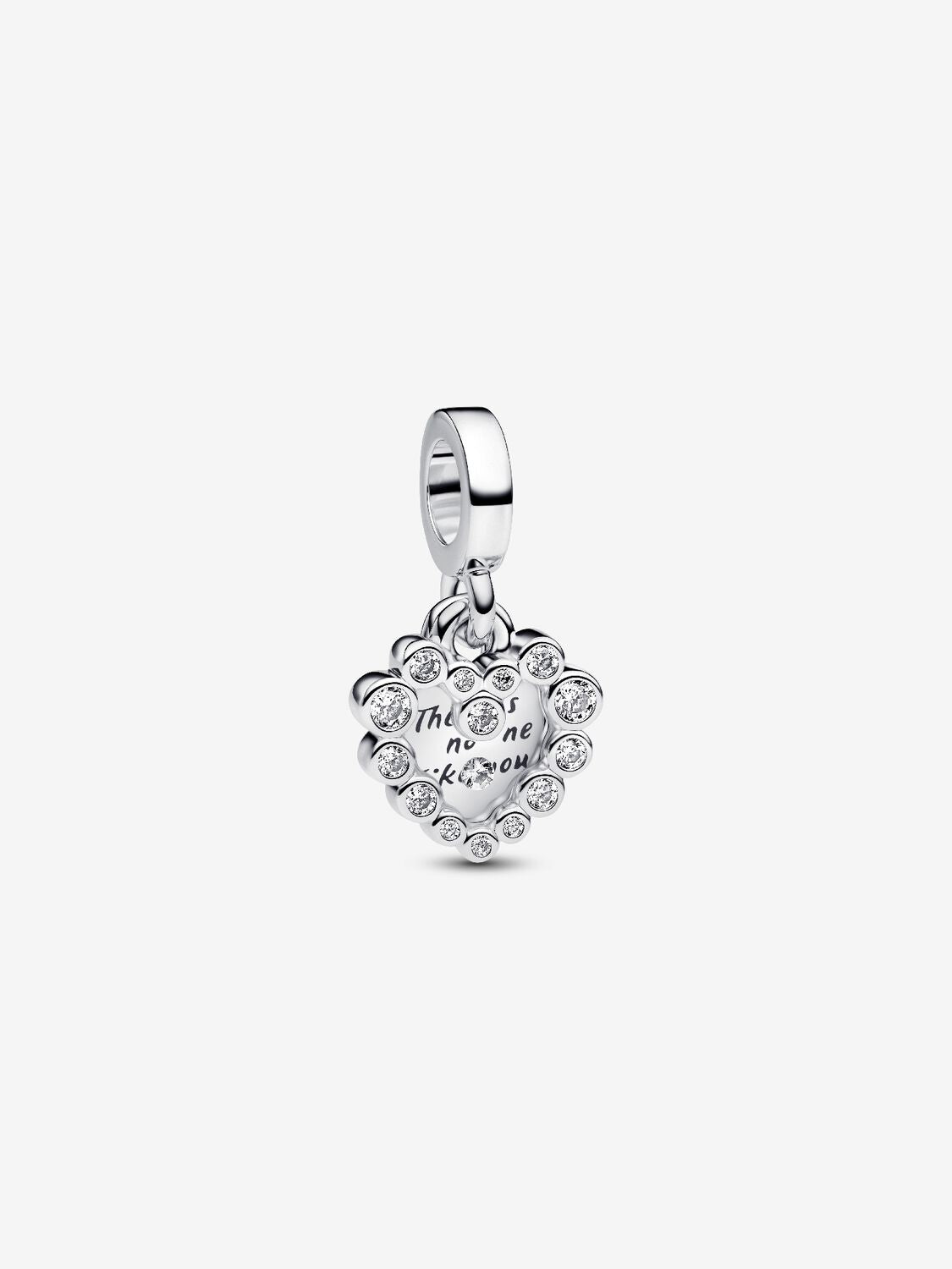 Pandora Sparkling Heart Double Dangle Charm