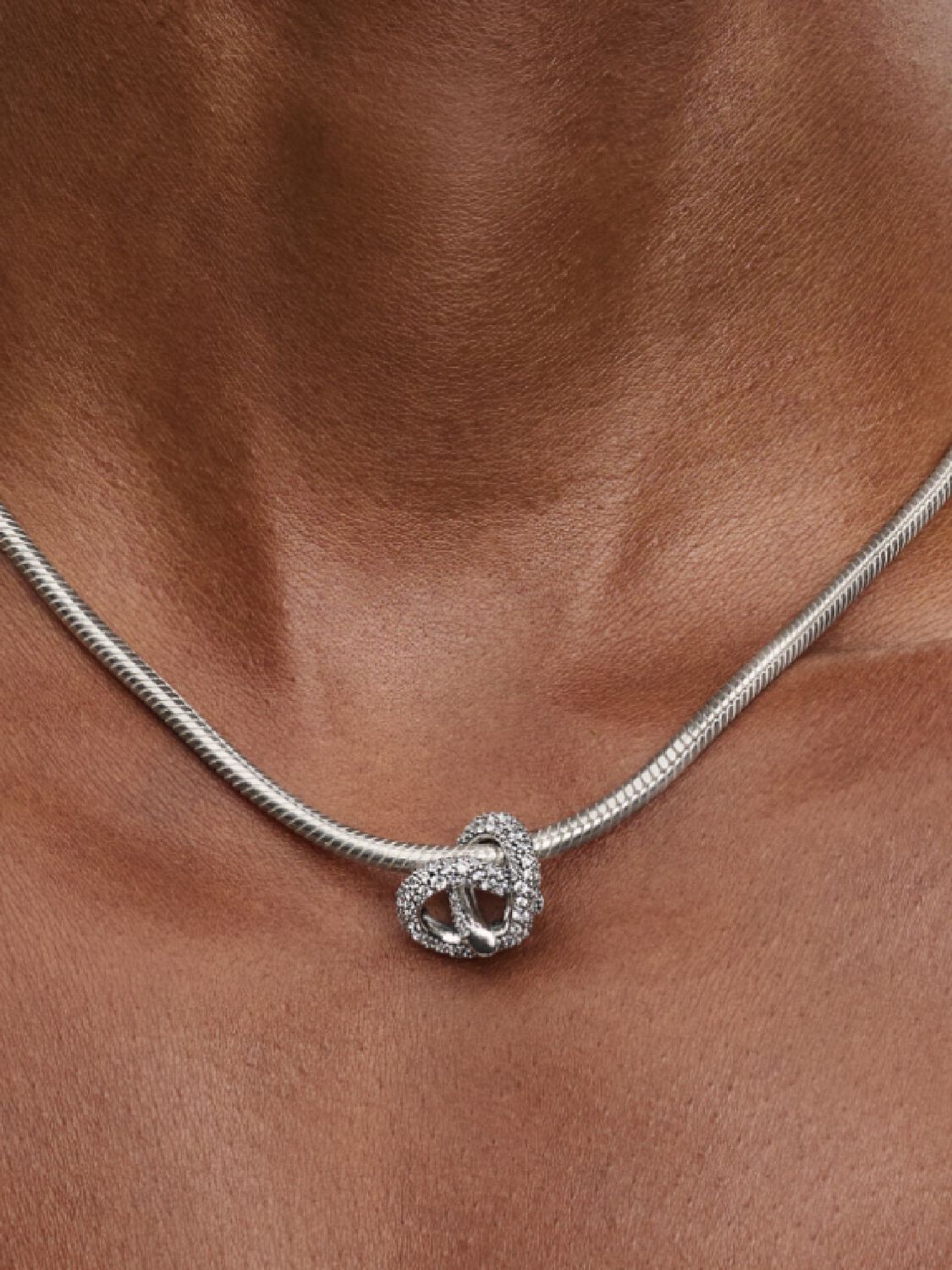 Pandora Pave Infinity Knot Heart Charm