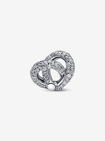 Pandora Pave Infinity Knot Heart Charm