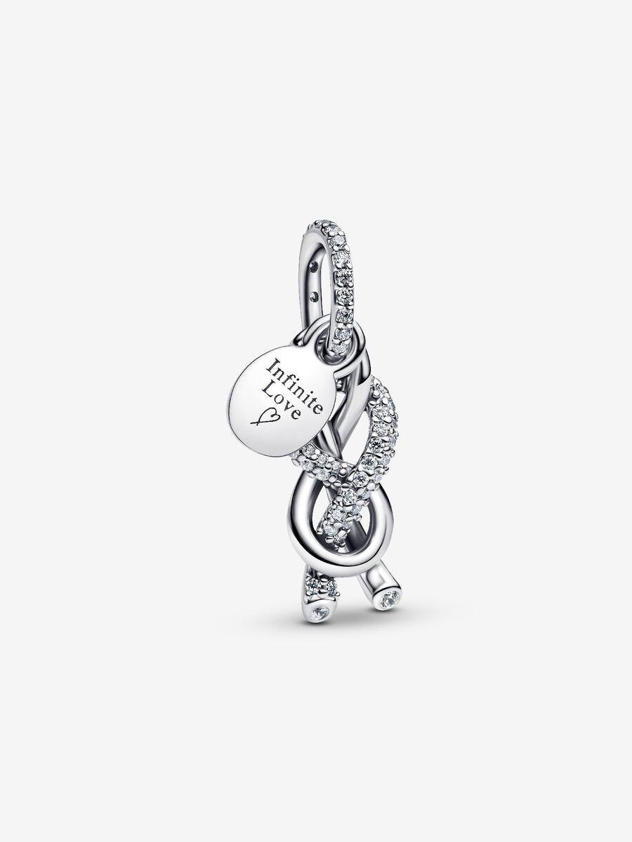 Pandora Pave Infinity Knot Dangle Charm
