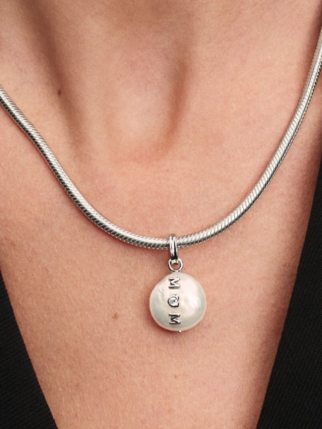 Pandora Treated Freshwater Cultured Baroque Pearl Mom Dangle Charm