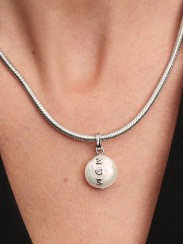 Pandora Treated Freshwater Cultured Baroque Pearl Mom Dangle Charm