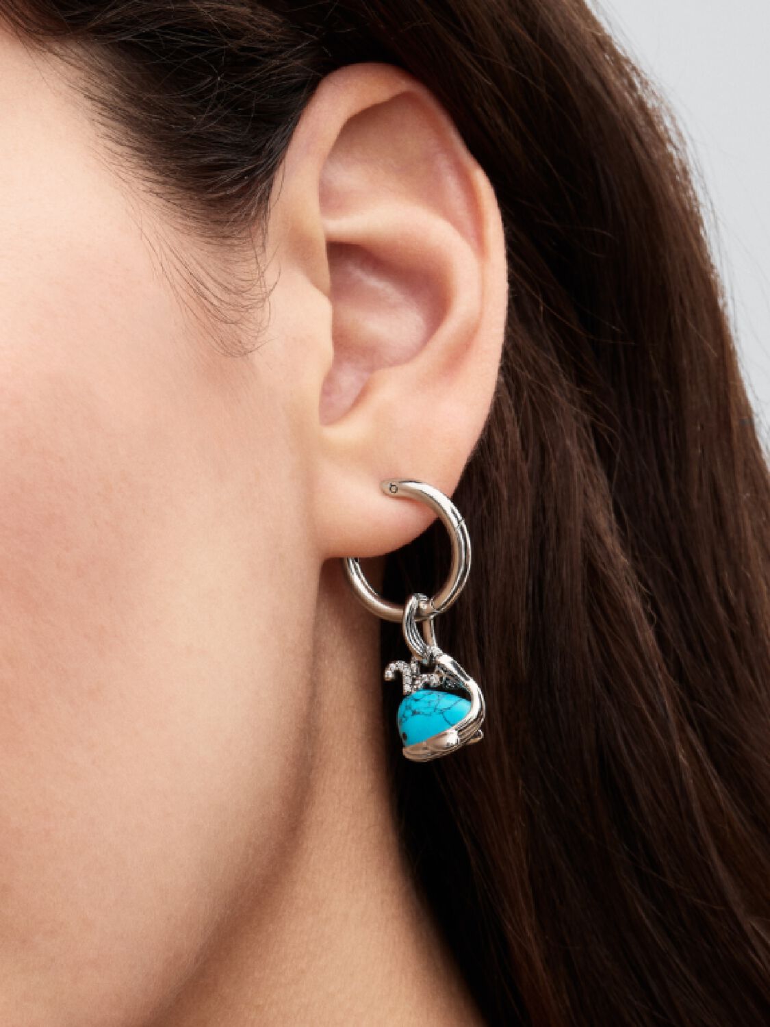 Pandora Turquoise-colored Whale Dangle Charm