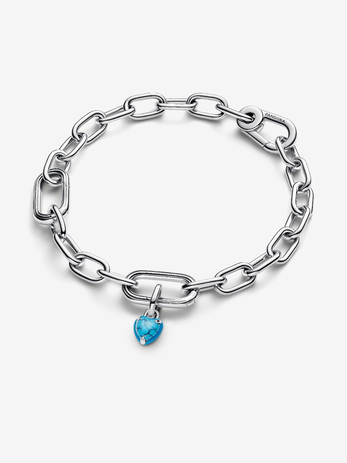 Pandora Turquoise-colored Heart Mini Dangle Charm